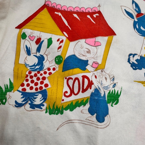 Vintage Cat Dog Rabbit Circus Pillow Case (1) One - Picture 6 of 11